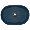 vidaXL Lavabo da Appoggio Marrone e Blu Ovale 59x40x14 cm Ceramica