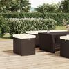 vidaXL Ottomana con Cuscino Marrone 40x30x40 cm in Polyrattan