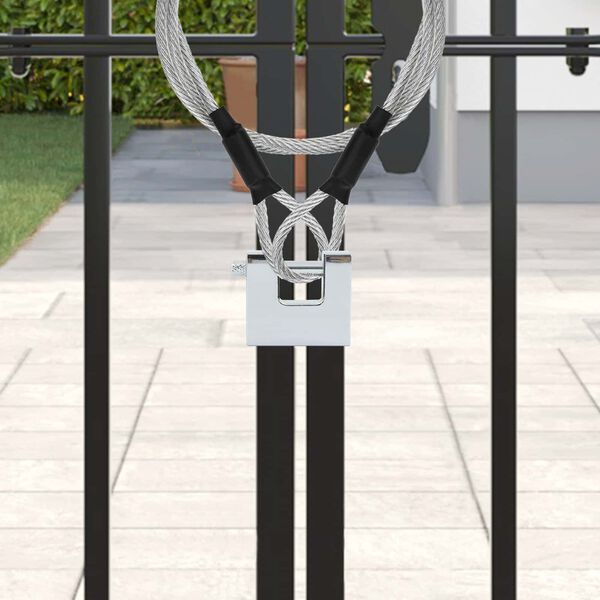 vidaXL Lucchetto 12 pcs Argento 4,2 x 1,9 x 4 cm Ferro