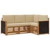 vidaXL Set di divani da esterno 4 pz Poliestere