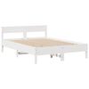 vidaXL Letto Libreria senza Materasso Bianco 120x200 cm Legno di Pino