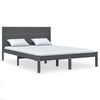 vidaXL Giroletto Grigio in Legno Massello 120x190 cm Small Double