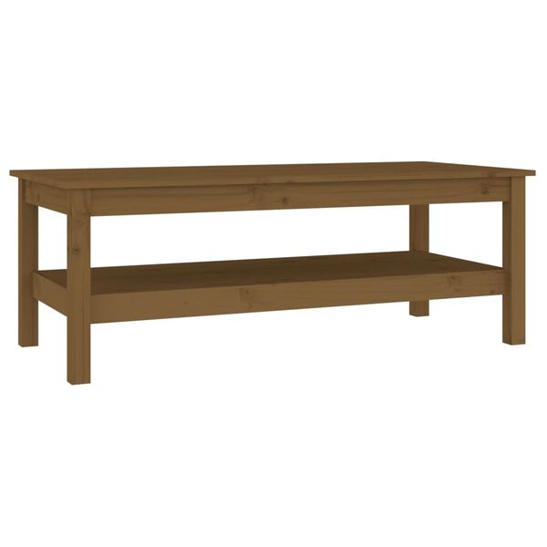 vidaXL Tavolino da Salotto ambra 110x50x40 cm Legno Massello di Pino