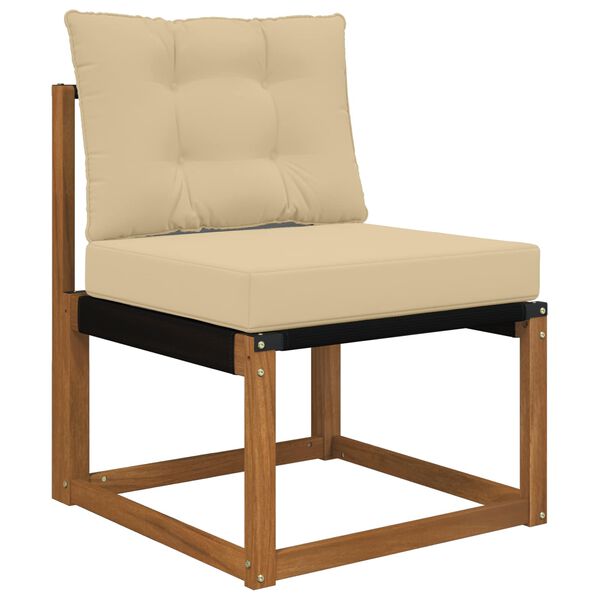 vidaXL Cuscino per divano da esterno 2 pcs Beige Poliestere