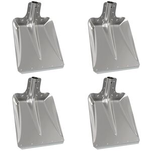 vidaXL Testa di Pala 4 pz Argento 43 x 32,5 cm Alluminio