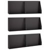 vidaXL Muro di contenimento 6 pz 60 x 12 x 40 cm Acciaio Nero