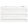 vidaXL Fioriera da Giardino Bianca 70x40x23 cm Legno Massello di Pino