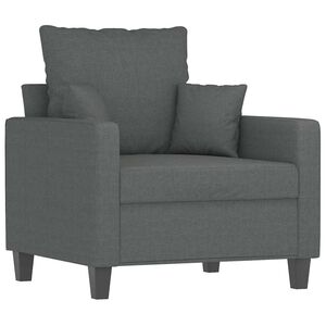 vidaXL Poltrona Grigio Scuro 60 cm in Tessuto
