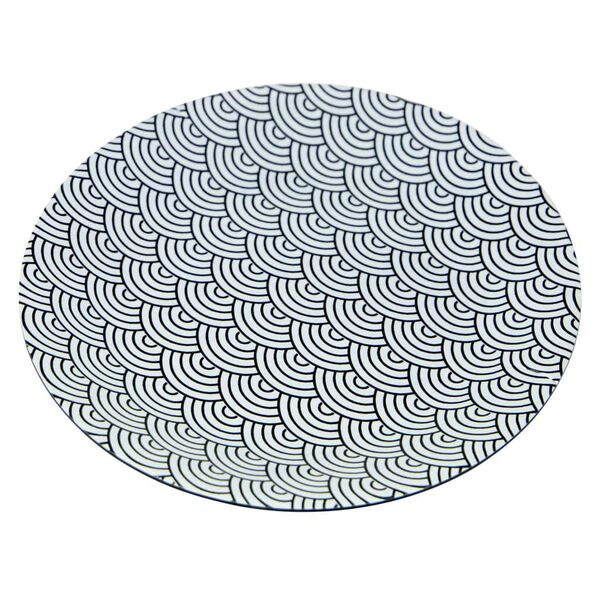 Bo-Camp Set di Stoviglie 16 pz Mix & Match in Melamina Nero e Bianco