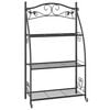 vidaXL Fioriera Nera 56x30x96cm in Acciaio