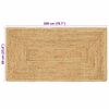 vidaXL Tappeto da Area Beige 60 x 200 cm Juta