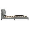 vidaXL Giroletto senza Materasso Hvar Grigio Chiaro 140x190 cm Tessuto