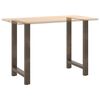 vidaXL Gambe per tavolo da bar in acciaio naturale 2 pz 60x(90-91) cm in acciaio