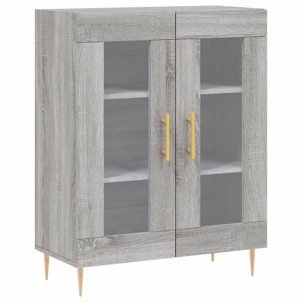 vidaXL Credenza Grigio Sonoma 69,5x34x90 cm in Legno Multistrato