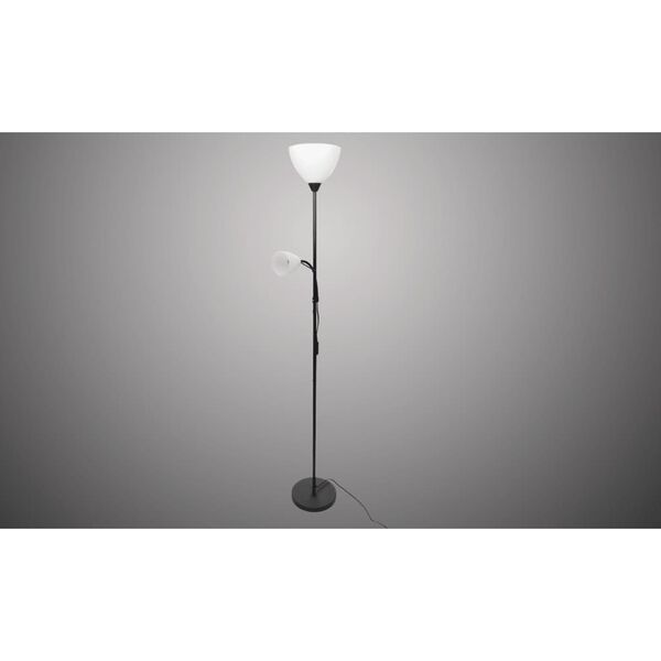 Lampada piantana da terra, un faretto, paralume bianco