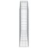 vidaXL Cesto Gabbione ad Arco 200x30x120/140 cm Ferro Zincato