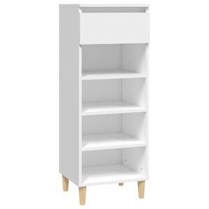 vidaXL Scarpiera Bianca 40x36x105 cm in Legno Multistrato
