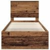 vidaXL Struttura del letto Legno vecchio 75 x 190 cm Pino massello