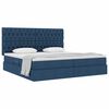 vidaXL Letto con contenitore e materasso Blu 200 x 200 cm Poliestere