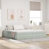 vidaXL Letto con contenitore e materasso Grigio chiaro 200 x 200 cm