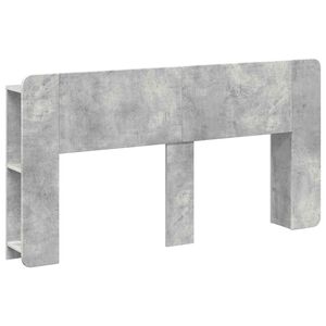 vidaXL Testata del letto Grigio Cemento Legno ingegnerizzato