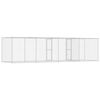 vidaXL Gabbia per cani Argento 600 x 200 x 200 cm Acciaio zincato