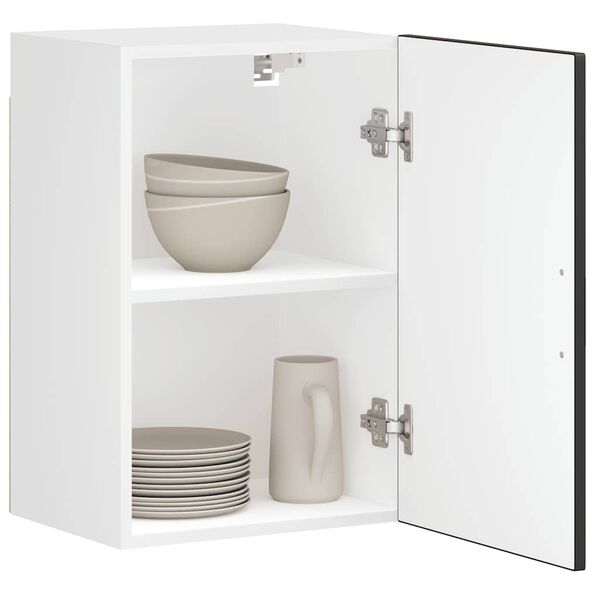 vidaXL Pensile da Cucina Porto Nero in Legno Multistrato