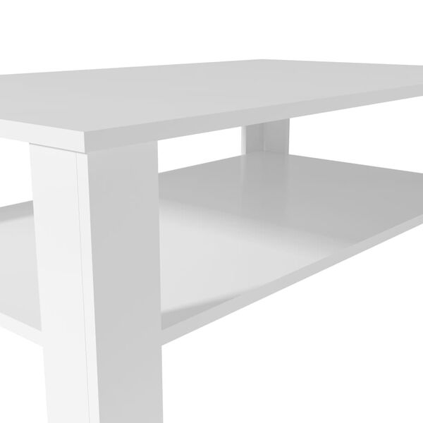 vidaXL Tavolino da Salotto in Legno Multistrato 100x59x42 cm Bianco