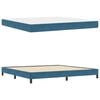 vidaXL Letto a molle con materasso Blu Scuro 200 x 200 cm Tessuto