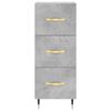 vidaXL Credenza Grigio Cemento 34,5x34x90 cm in Legno Multistrato