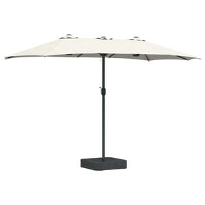 vidaXL Ombrello da giardino Sabbiato e Antracite 385 x 209 x 244 cm