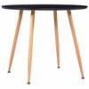 vidaXL Tavolo da Pranzo Nero e Rovere 90x73,5 cm in MDF