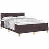 vidaXL Letto box spring con materasso Marrone scuro 140 x 190 cm