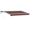 vidaXL Cornice per Tenda Manuale con LED Marrone 2,5 x 2 m