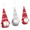 vidaXL Set di gnomi da seduti 3 pz Rosso e Grigio 10 x 18 cm