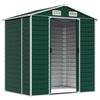 vidaXL Capanno da Giardino Verde 191x130x198 cm in Acciaio Zincato