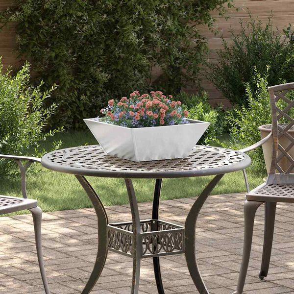 vidaXL Vaso da giardino 5 pcs Argento 40 x 40 x 15 cm