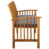 vidaXL Panchina da Giardino con Cuscino 147cm Legno Massello di Acacia
