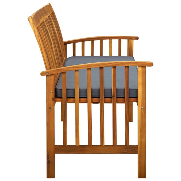 vidaXL Panchina da Giardino con Cuscino 147cm Legno Massello di Acacia