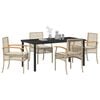 vidaXL Set da Pranzo per Giardino 5 pcs Beige polyrattan