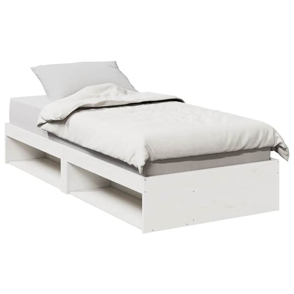 vidaXL Dormeuse senza Materasso Bianco 100x200 cm Legno Massello Pino