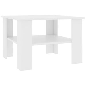 vidaXL Tavolino da Salotto Bianco 60x60x42 cm in Legno Multistrato