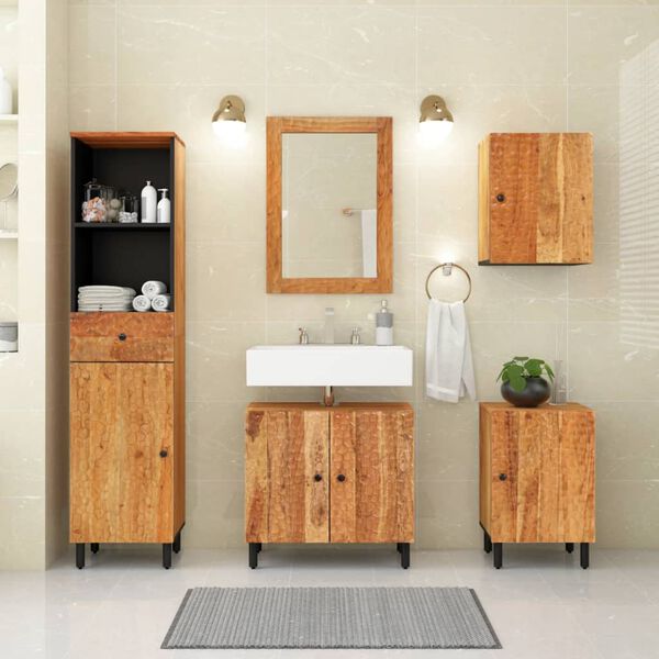 vidaXL Mobile da Bagno 38x33x58cm in Legno Massello di Acacia