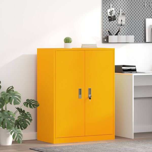 vidaXL Armadio Giallo senape 80 x 40 x 105 cm Acciaio