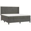 vidaXL Letto a Molle con Materasso e LED Grigio Scuro 180x200 cm