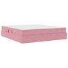 vidaXL Letto con contenitore e materasso Rosa 160 x 200 cm Velluto