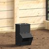 vidaXL Feeder per pollo Nero 20 x 25 x 35 cm Acciaio laminato a freddo