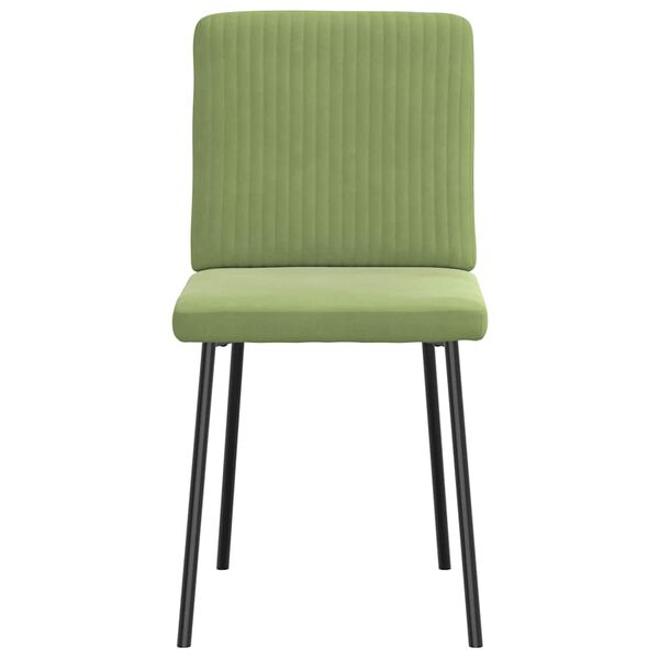 vidaXL Sedie da Pranzo 2 pz Verde Chiaro in Velluto
