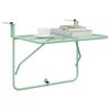 vidaXL Tavolo Appeso da Balcone Verde menta 60 x 39 x 65 cm Acciaio