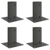 vidaXL Ancora rotonda per terreno 4 pcs Antracite 15 x 15 x 15 cm